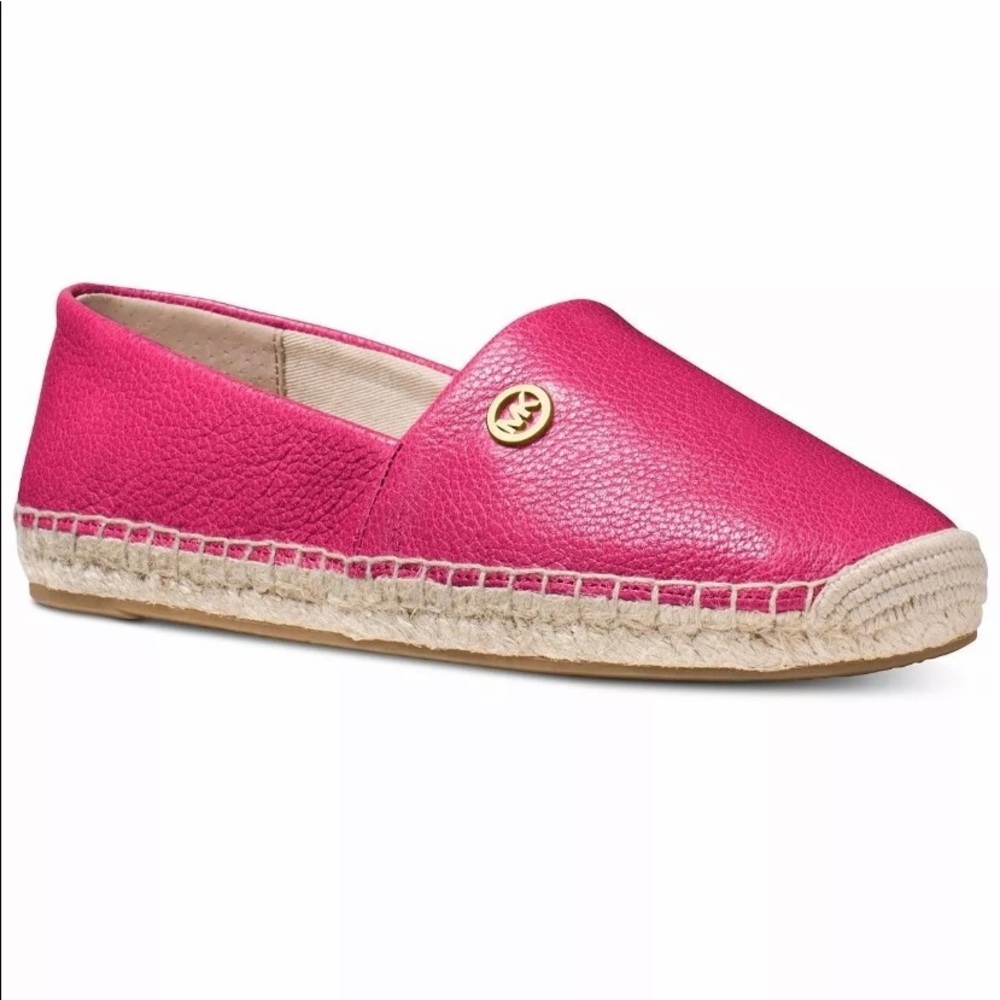 MICHAEL KORS Kendrick Slip On LEATHER ESPADRILLE - Picture 1 of 9